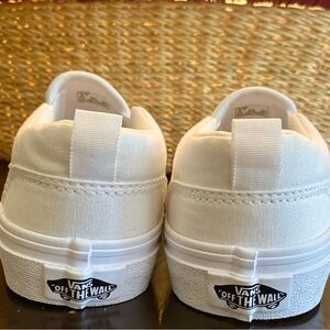 Youth size 2 white vans new never worn